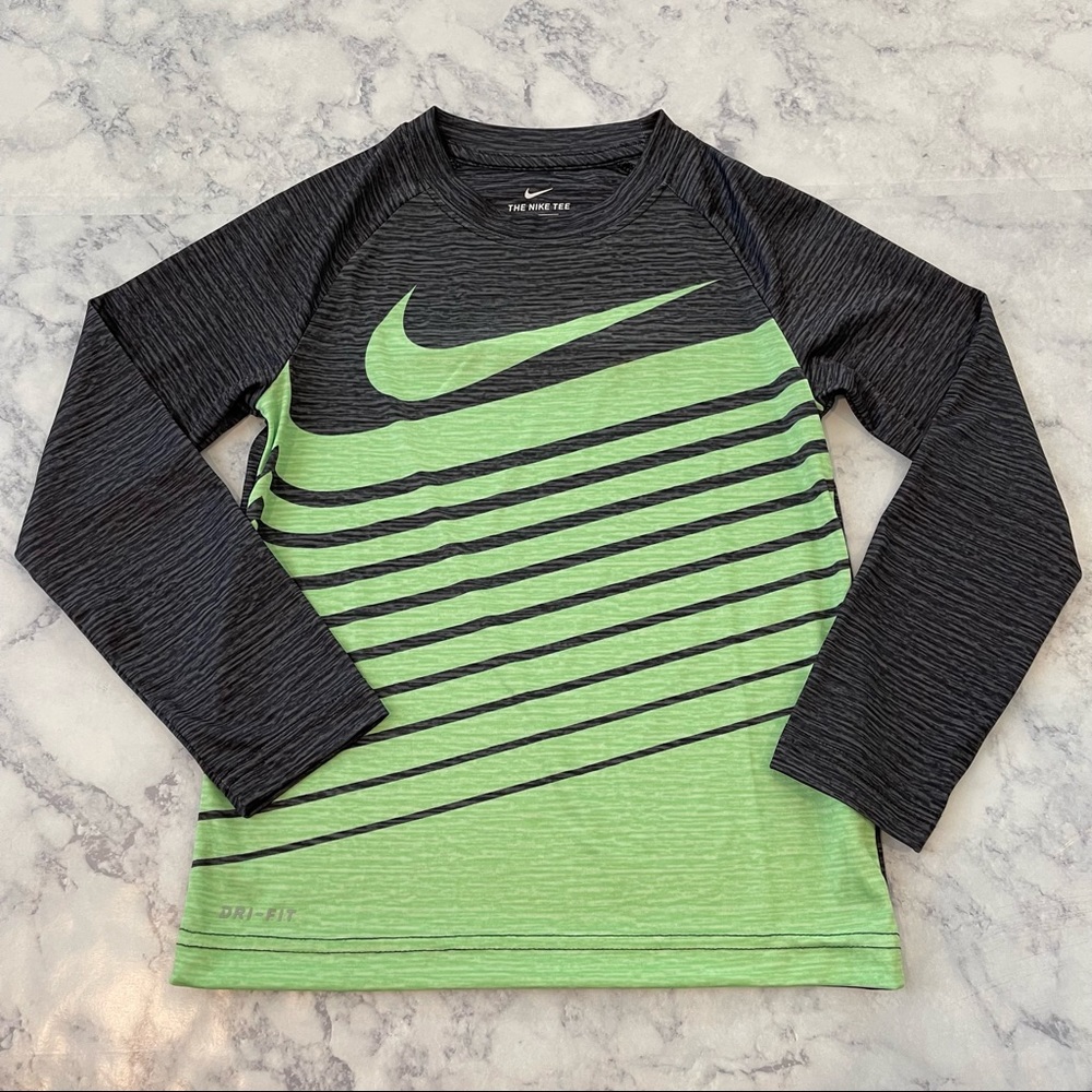 NIKE Boys Kids Long Sleeve Swim Sport School Shirt